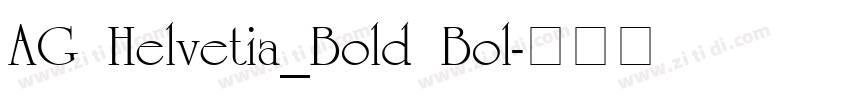 AG Helvetia_Bold Bol字体转换